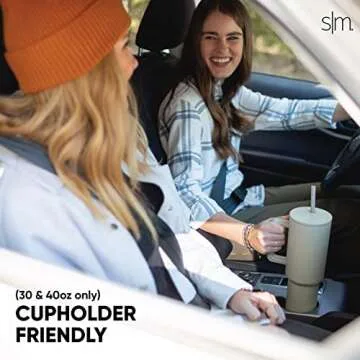 Simple Modern 40 oz Tumbler with Handle and Straw Lid | Insulated Cup Reusable Stainless Steel Water Bottle Travel Mug Cupholder Friendly | Gifts for Women Him Her | Trek Collection | Blush Tie Dye