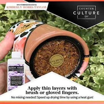 Counter Culture DIY Clear Quick Coat Sealer for Resin Art, 4 oz Bottle Epoxy Supplies for Coating & Casting, Tumblers, Keychains, Jewelry, Outdoor Sign Waterproofing, No VOC (4 oz)