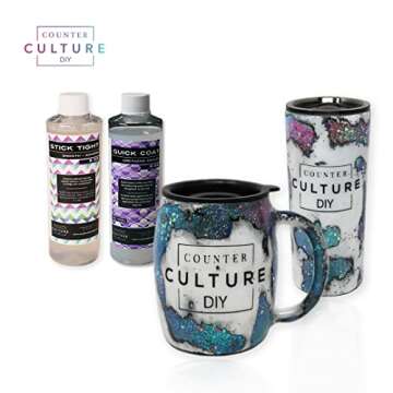 Counter Culture DIY Clear Quick Coat Sealer for Resin Art, 4 oz Bottle Epoxy Supplies for Coating & Casting, Tumblers, Keychains, Jewelry, Outdoor Sign Waterproofing, No VOC (4 oz)