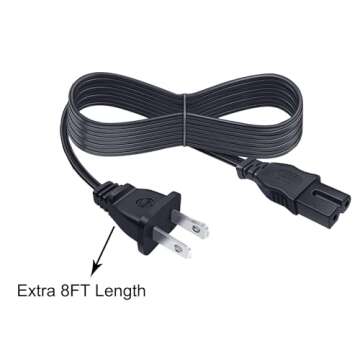 8ft AC Power Cord Replacement for Bose Wave Music System IV III,Soundtouch IV Music System Power Cor...