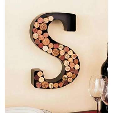 Elegant Monogram Wine Cork Holder - Personalized Decor for Wine Lovers