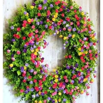 2022 New Decor Wreath - Farmhouse Colorful Cottage Wreath