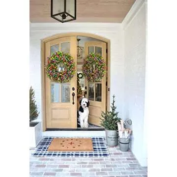 Vibrant Farmhouse Colorful Cottage Wreath for Every Occasion