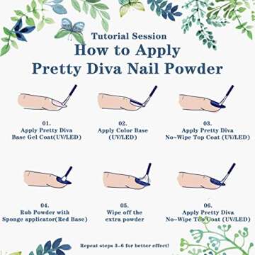 FRIUSATE 6 Colors Chrome Nail Powder for Stunning Nail Art