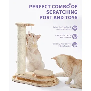 Made4Pets Interactive Cat Scratching Post - 17.7"