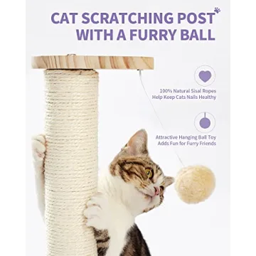 Made4Pets Interactive Cat Scratching Post - 17.7"