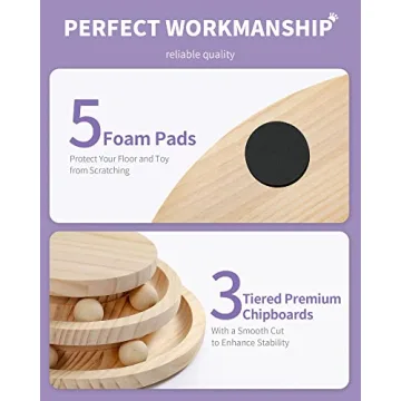 Made4Pets Interactive Cat Scratching Post - 17.7"