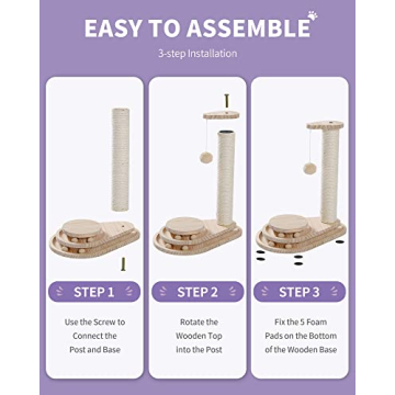 Made4Pets Interactive Cat Scratching Post - 17.7"