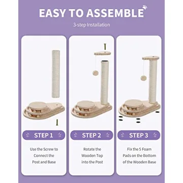 Made4Pets Interactive Cat Scratching Post - 17.7"