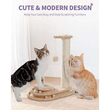 Made4Pets Interactive Cat Scratching Post - 17.7"
