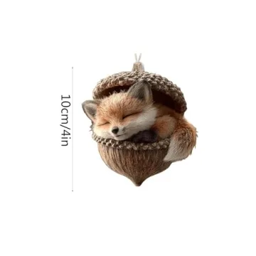 Forest Animal Acorn Ornaments Set for Christmas Decor