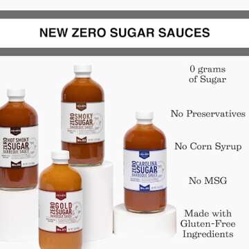 Lillie's Q - Zero Sugar Gold BBQ Sauce, 3-Pack, Gourmet Mustard Sauce