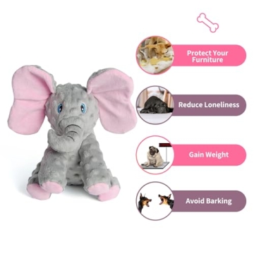 DODODOLA Dog Toy: Squeaky Elephant for Dogs