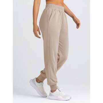 Yovela Women's Trendy Warm Joggers for Fall and Winter