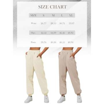 Yovela Women's Trendy Warm Joggers for Fall and Winter