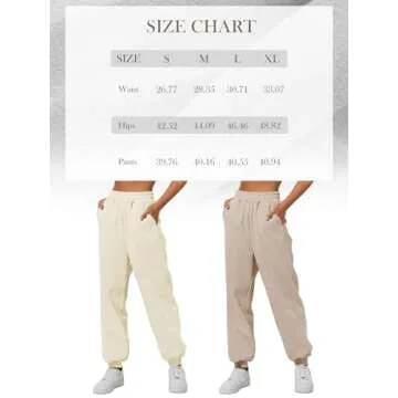 Yovela Women's Trendy Warm Joggers for Fall and Winter