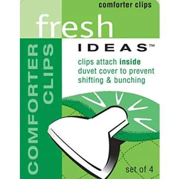 FRESH IDEAS Duvet Clips - Secure Comforter Fasteners