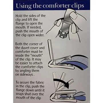 FRESH IDEAS Duvet Clips - Secure Comforter Fasteners