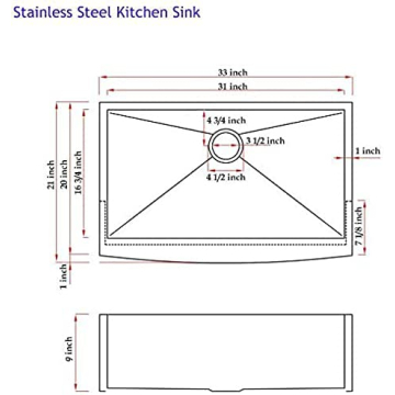 Durable Hotis Black Farmhouse Sink - Elegant Kitchen Upgrade