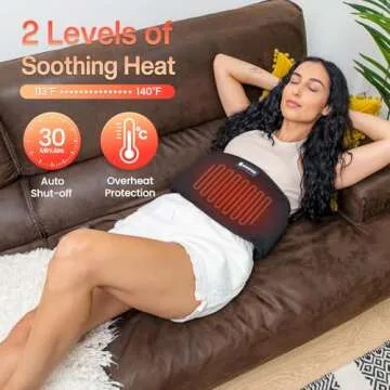 COMFIER Cordless Heating Pad for Back Pain Relief,Lower Back Massaager with Heat, Heat Pads for Back,Cramps,Lumbar,Abdominal,Leg, Arthritic Pain, Gifts for Mom Dad