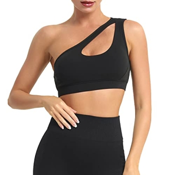 Stylish MATHACINO One Shoulder Sports Bra for Women