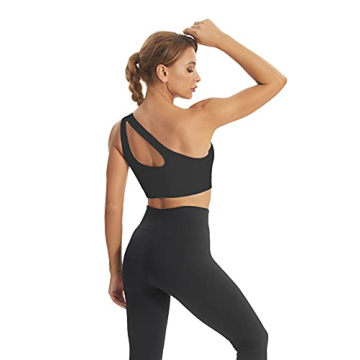 Stylish MATHACINO One Shoulder Sports Bra for Women