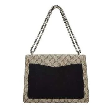 Gucci, Pre-Loved Black GG Supreme Canvas Embellished Dionysus Bag Medium, Black