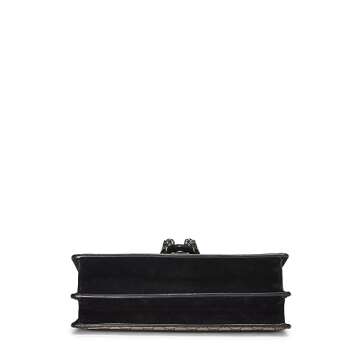 Gucci, Pre-Loved Black GG Supreme Canvas Embellished Dionysus Bag Medium, Black