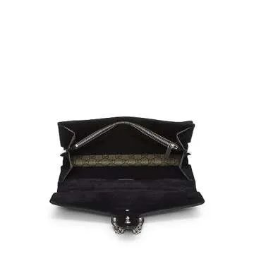 Gucci, Pre-Loved Black GG Supreme Canvas Embellished Dionysus Bag Medium, Black