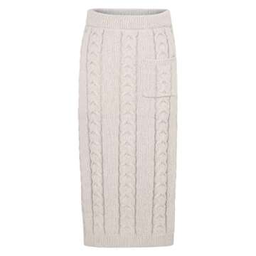 Women's Winter Chunky Knit Skirt and Sweater Set