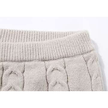 Women's Winter Chunky Knit Skirt and Sweater Set