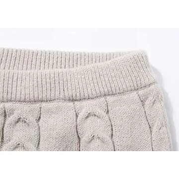 Women's Winter Chunky Knit Skirt and Sweater Set