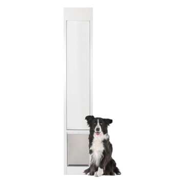 PetSafe Doggy Door for Sliding Glass Doors, Adjustable Height 75 7/8" to 81", No-Cut DIY Install, Al...