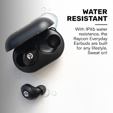 Raycon Everyday Bluetooth Wireless Earbuds (2023 Edition) with Microphone- Stereo Sound in-Ear Bluetooth Headset True Wireless Earbuds 32 Hours Playtime (Matte Black)