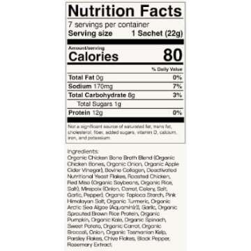 Kroma Premium Chicken Bone Broth, Dairy & Gluten Free Powder Mix with Collagen, Protein, Turmeric, Ginger, Gelatin & other Organic Ingredients,Promotes Gut Health & Healthy Skin, Hair & Nails, 10 servings