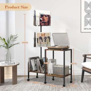 Versatile Rotating Record Player Stand for Vinyl Lovers