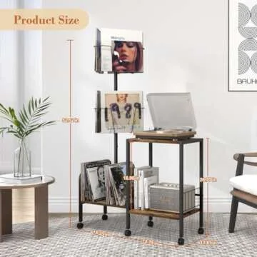 Versatile Rotating Record Player Stand for Vinyl Lovers