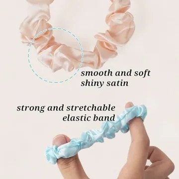 Luxe Silk Scrunchies 24 Pcs - Gentle No-Snag Hair Ties