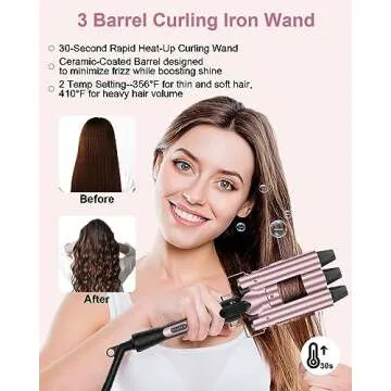Versatile 6 in 1 Curling Iron Set for All Styles