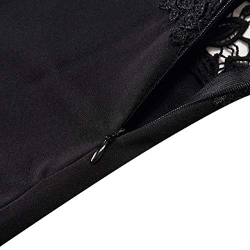 GlorySunshine Women's Lace Backless Mermaid Dress S New Black