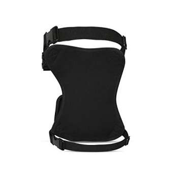 SEALINF Canvas Waist Bag Fanny Pack Racing Drop Leg Bag Motorcycle Outdoor Bag (black)