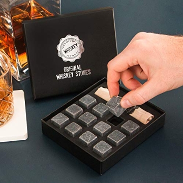 Premium Marble Whiskey Stones Gift Set for Enthusiasts