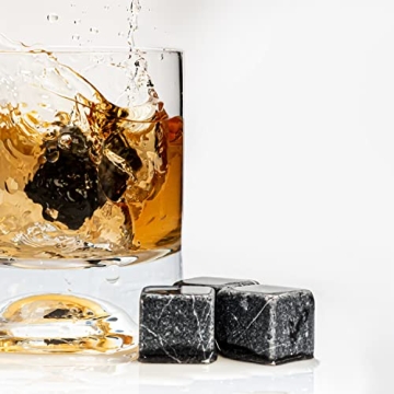 Premium Marble Whiskey Stones Gift Set for Enthusiasts