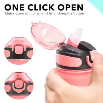 Enerbone 32 oz Water Bottle with Motivational Time Markers