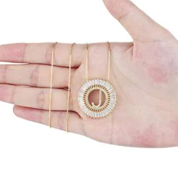 COTTVOTT A-Z Alphabet Pendant Necklace 4 Color Options