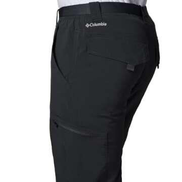 Columbia Men's Silver Ridge Cargo Pant, Black, 34W x 30L
