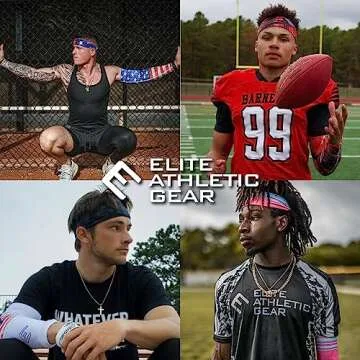 Elite Athletic Gear Unisex Headband/Sweatband. Multiple Designs! Sports, Fitness, Working Out, Yoga. (GOLD)