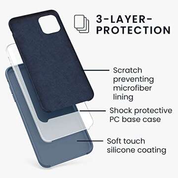 kwmobile Case Compatible with Apple iPhone 11 Case - TPU Silicone Phone Cover with Soft Finish - Dar...