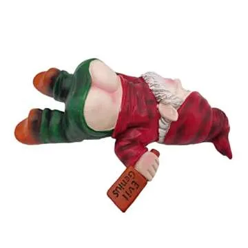 MINICAR Drunken Gnomes Lying On The Ground, Funny Dwarf Sculptures Yard Lawn Decorations, Gag Gifts Home Office Garden Decor