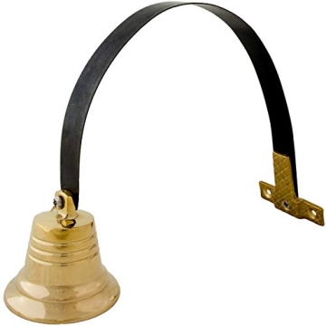 Solid Brass Shopkeeper's Bell - Loud & Clear Door Chime for Business & Home